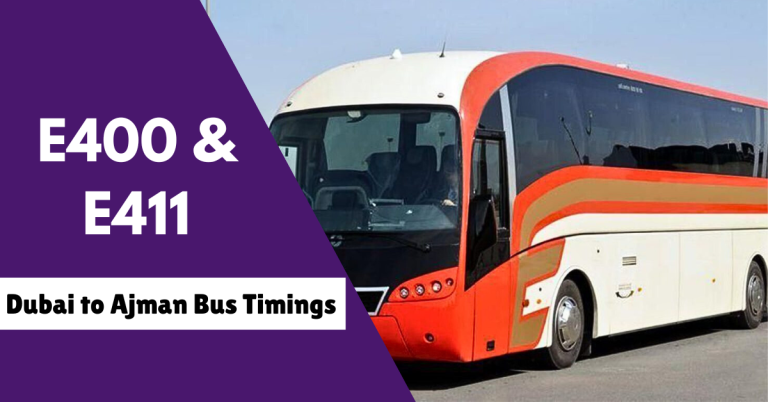 Dubai to Ajman Bus Timings (2025) E400 & E411 Bus Ticket Price